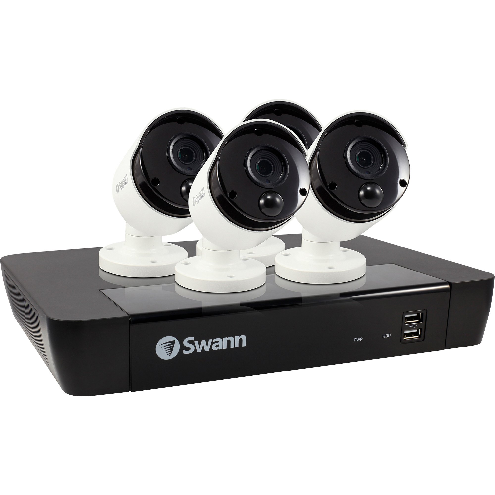 Swann Communications 4K DVR Security System with a 2TB Hard Drive — 8 Channels, 4 Bullet Cameras, Model# SWNVK-885804